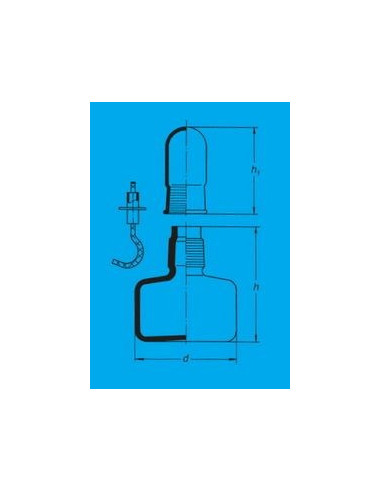 Špiritna lampica staklena, komplet