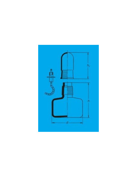 Špiritna lampica staklena, komplet