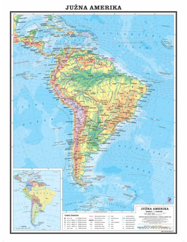 Južna Amerika, fizička, 1:10.000.000