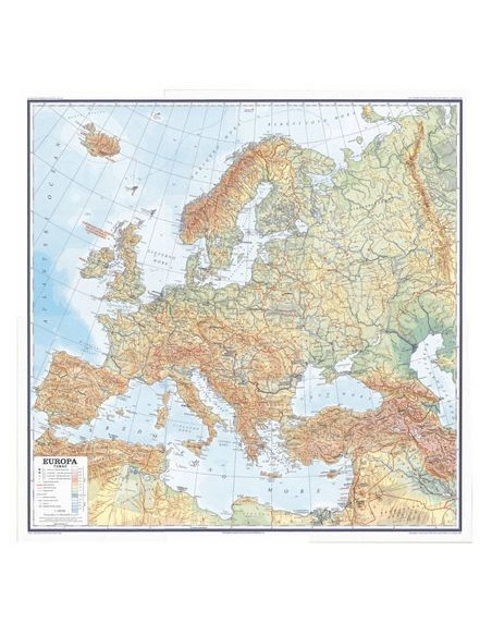 Europa, fizička, 1:3.000.000
