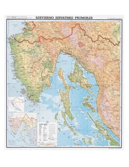 Sjeverno hrvatsko primorje, fizička, 1:130.000