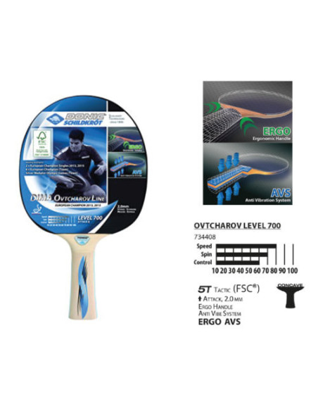 Reket za stolni tenis Ovtcharov 700