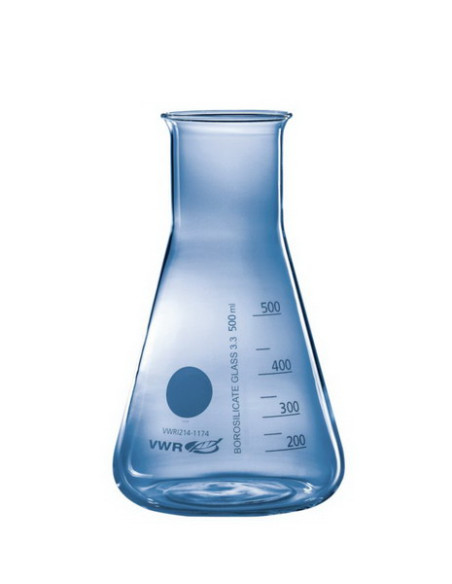 Erlenmeyer tikvica široko grlo 500 mL